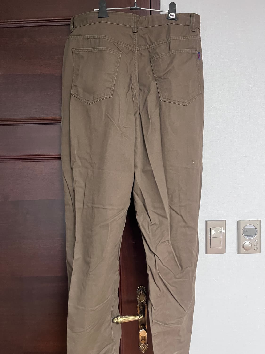 비에스레빗 미드90 배기 코튼 팬츠 다크 카키 상품이미지5