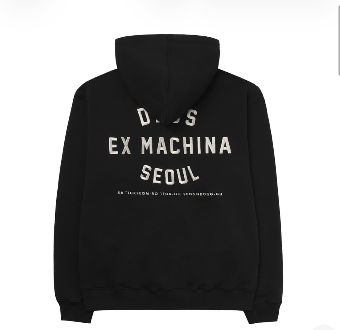 S M L XL 데우스 엑스 마키나 컬리지 어드레스 후드집업 블랙 판매 상품이미지1