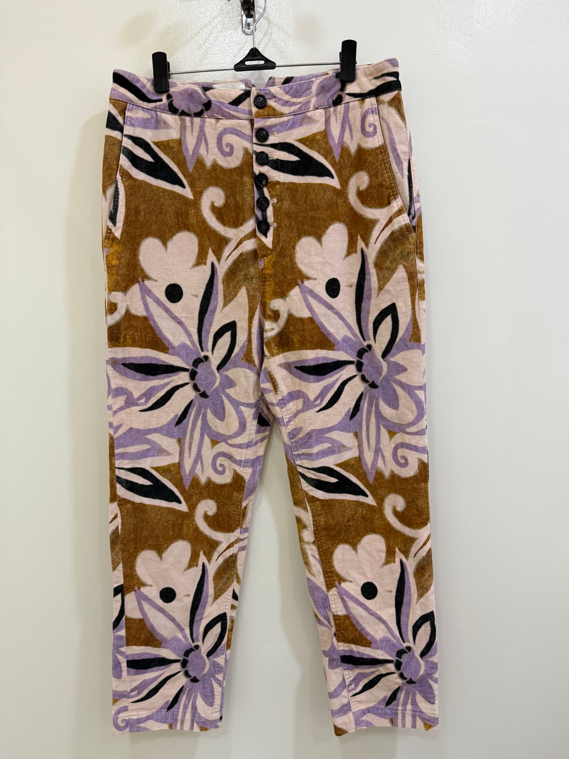 부루하하 플라워 벨벳 팬츠 정품 상품이미지1