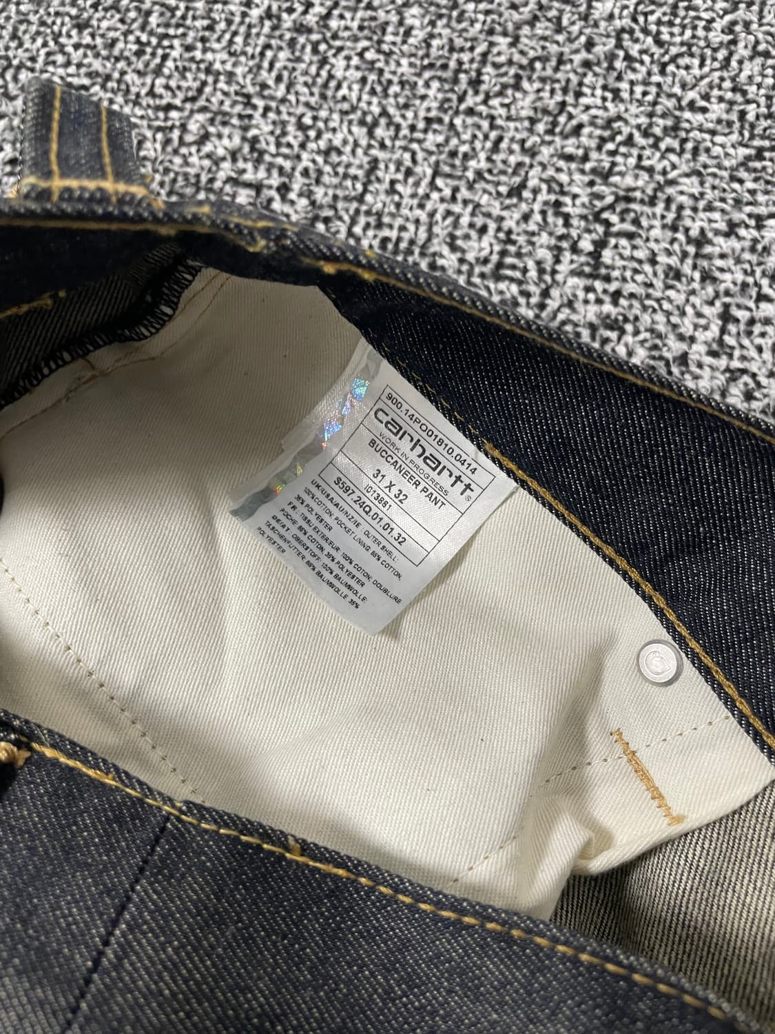 빈티지9. 칼하트 버커니어 Buccaneer 생지 데님팬츠 청바지 상품이미지4