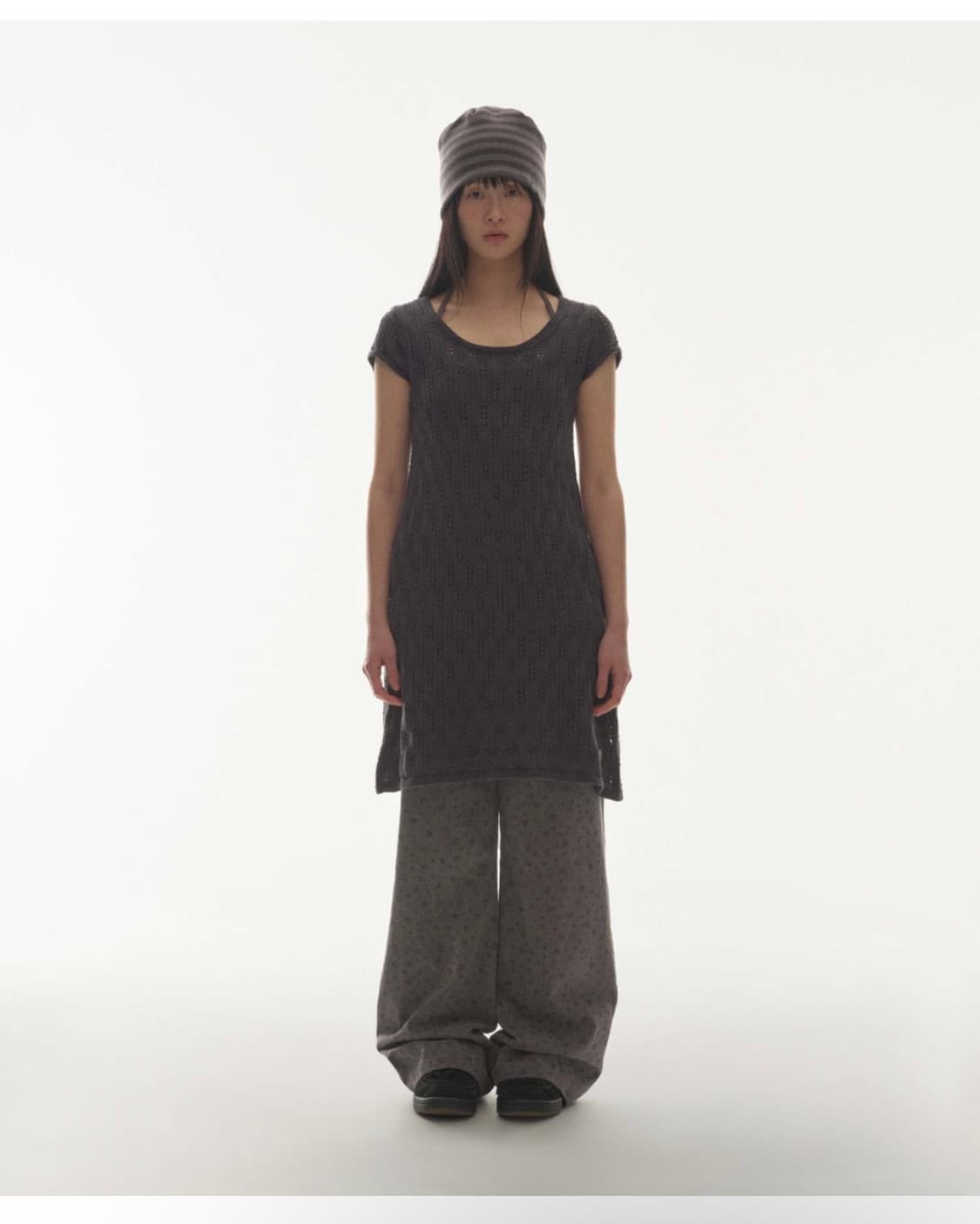 코이세이오 SCASI KNIT ONE PIECE CHARCOAL 상품이미지2