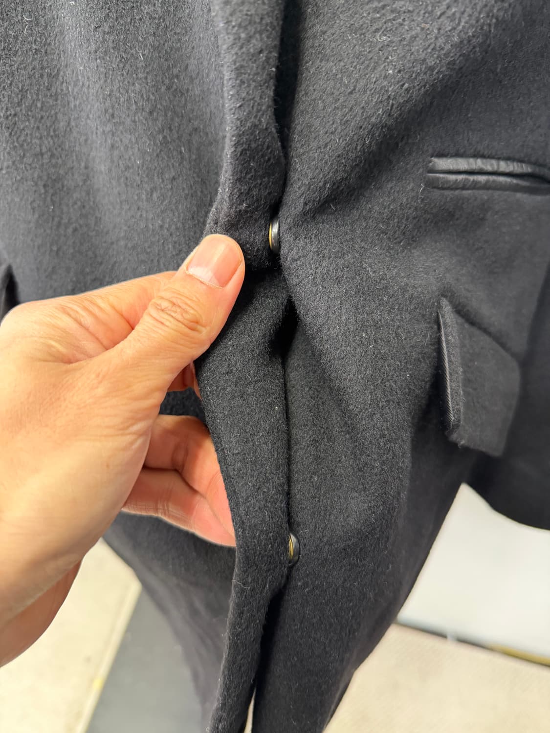 정품) maje 마쥬 가죽 디테일 모직 코트 1 상품이미지2