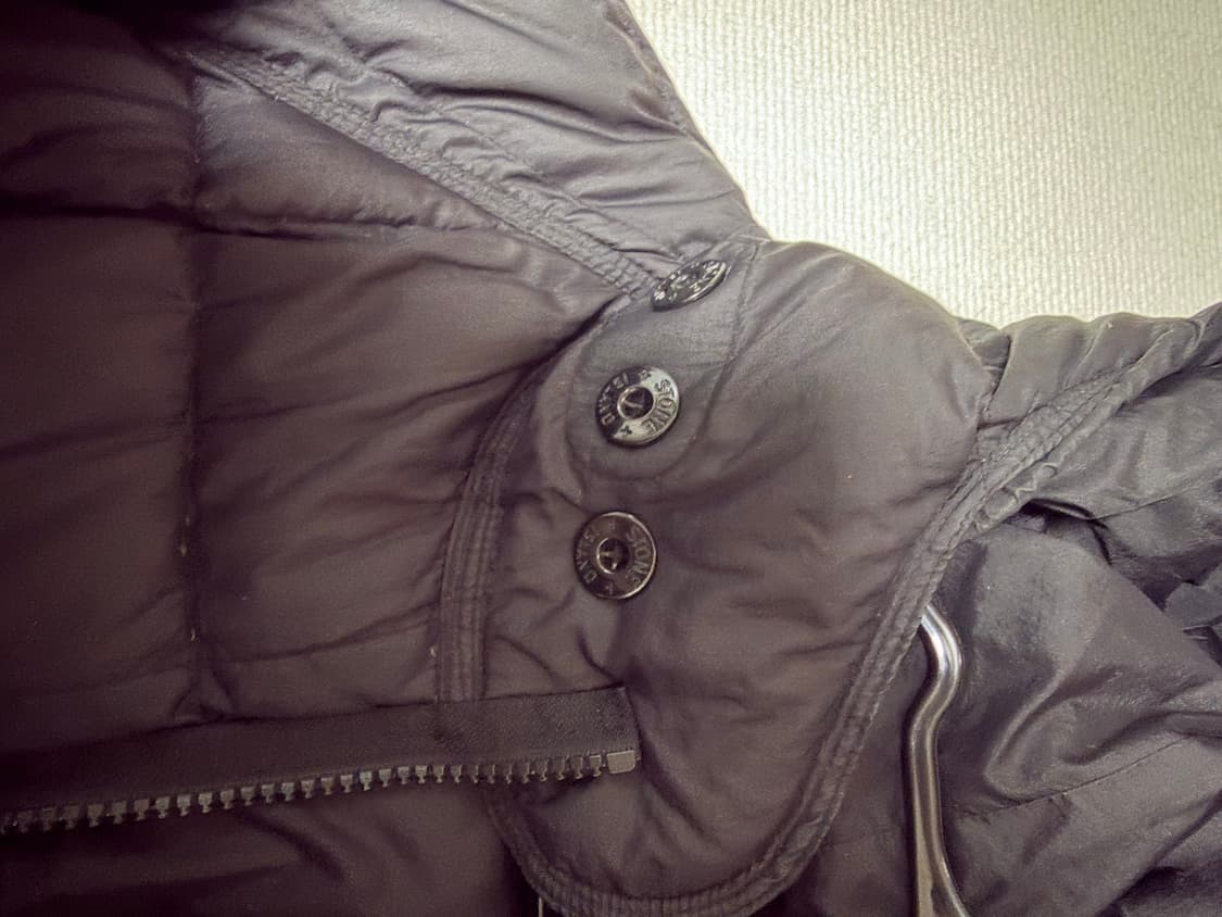 스톤아일랜드 크링클랩스 후드 패딩 블랙 xl(105) 상품이미지3