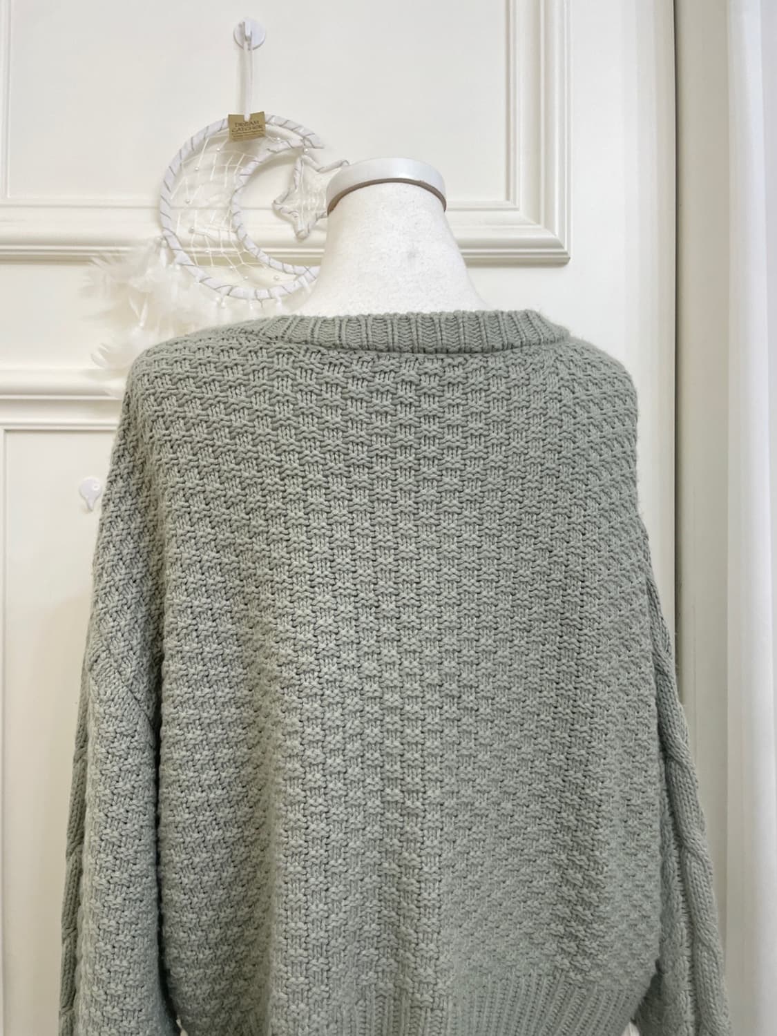 indi green twist loose cardigan(size-M) 상품이미지4