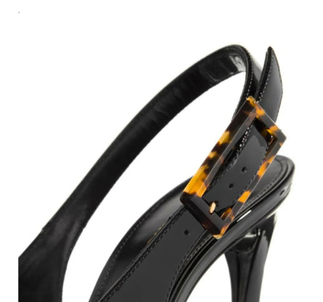 생로랑 듄 110 페이턴트 레더 슬링백 펌프스 38 상품이미지3