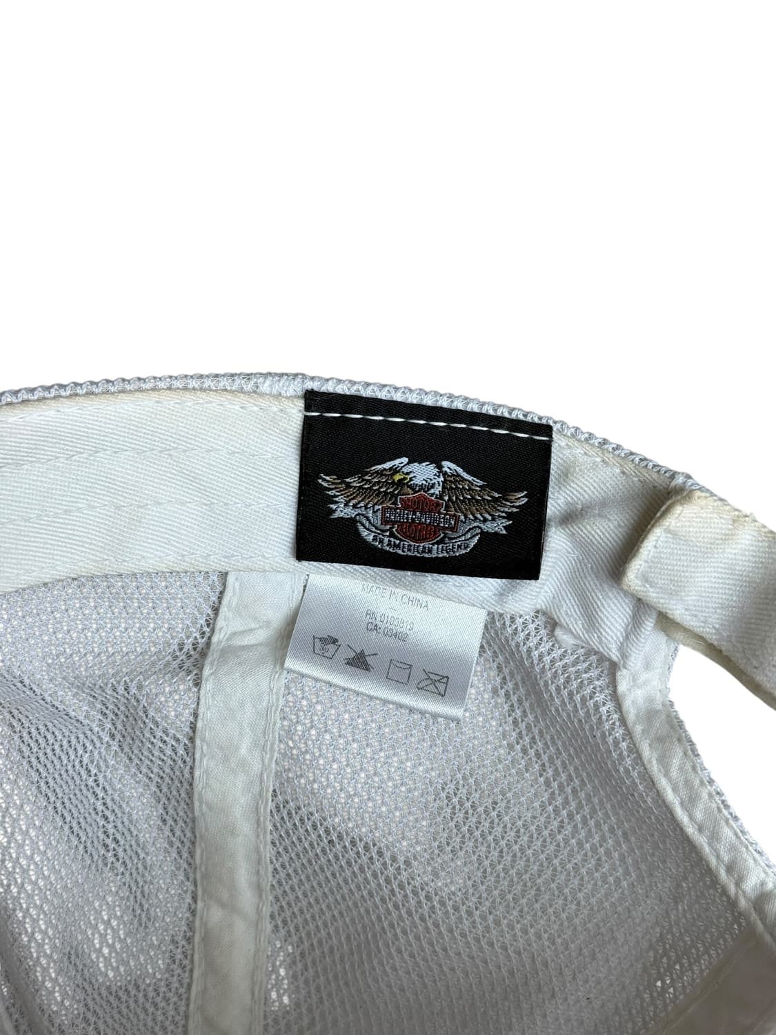 할리데이비슨 블랙 화이트 이글 메쉬캡 상품이미지3