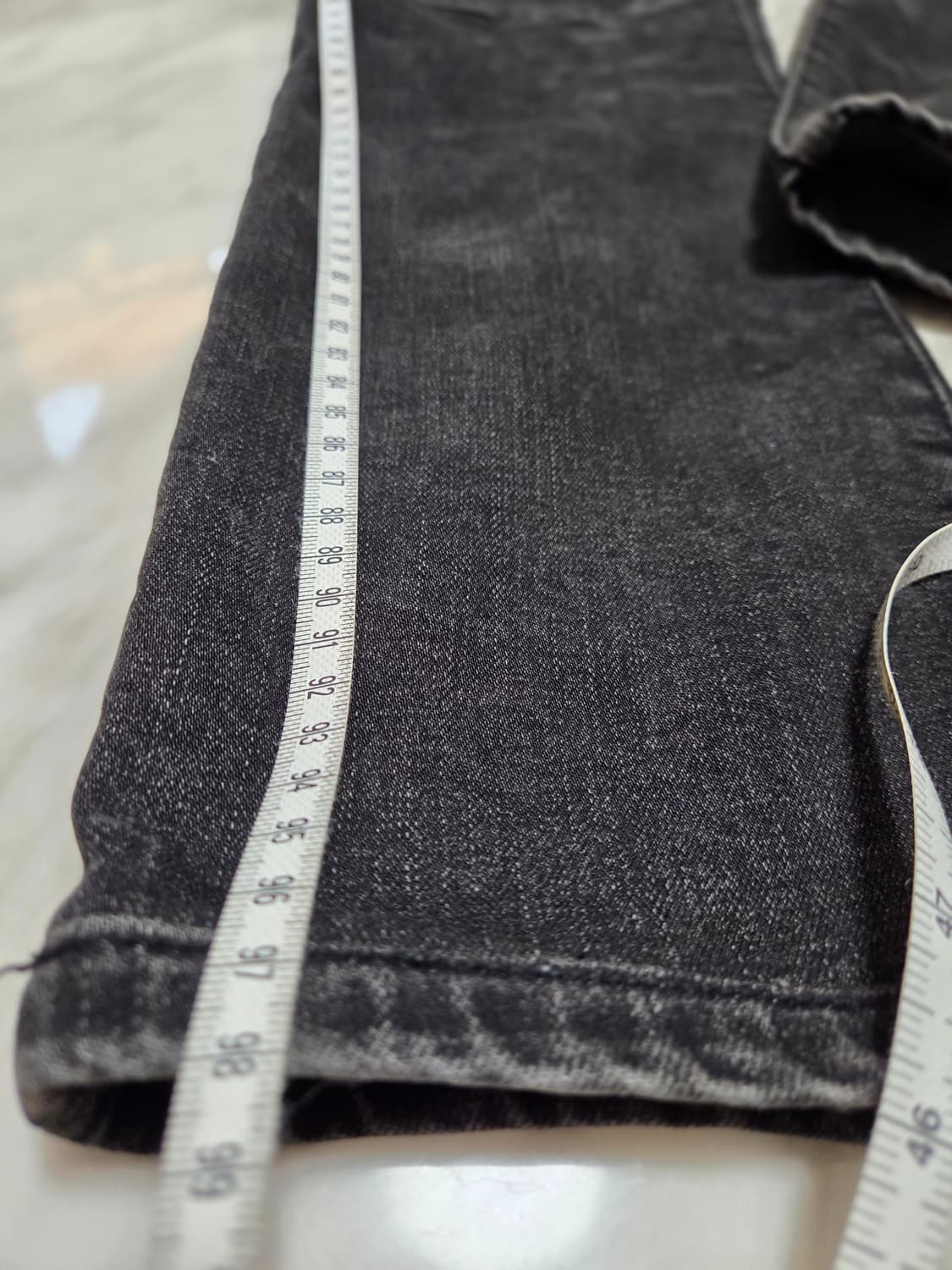 발망 블랙 바이커 데님팬츠 상품이미지6