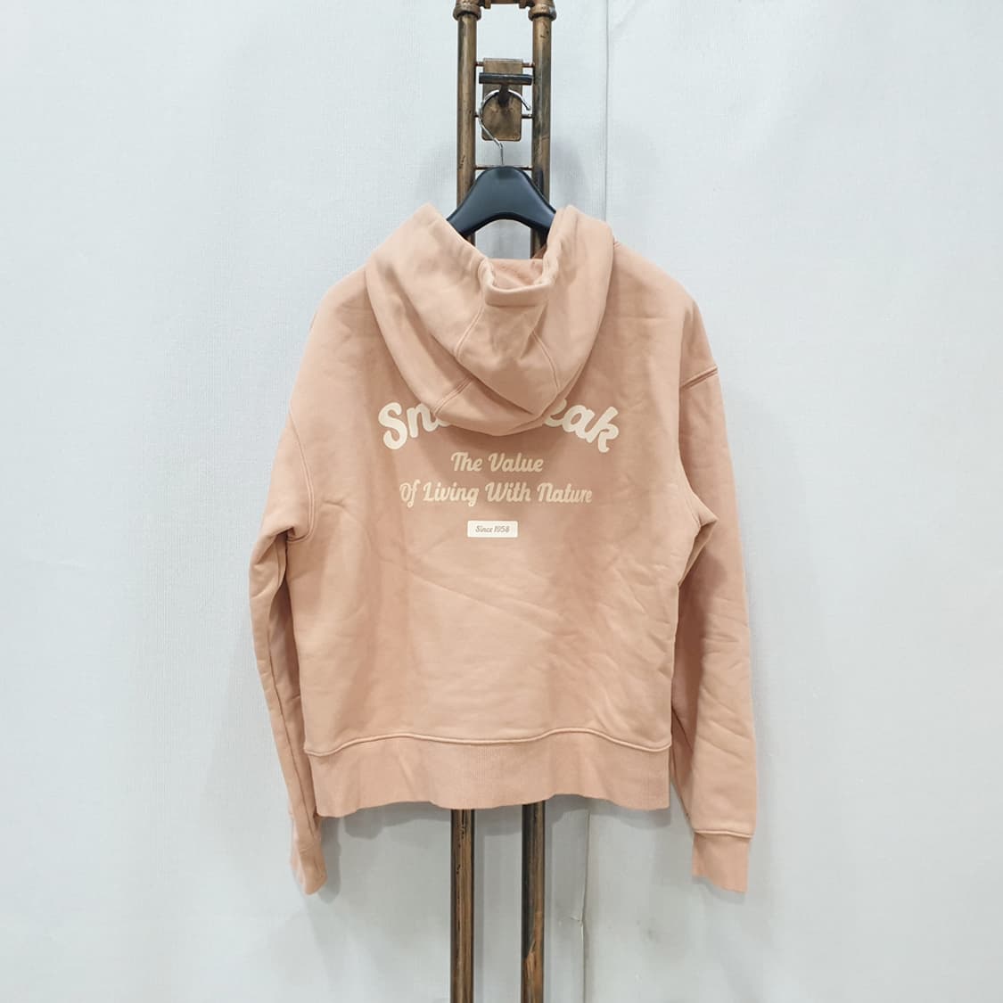 스노우피크 여성 레터링 세미크롭 후드 티셔츠 90 상품이미지2