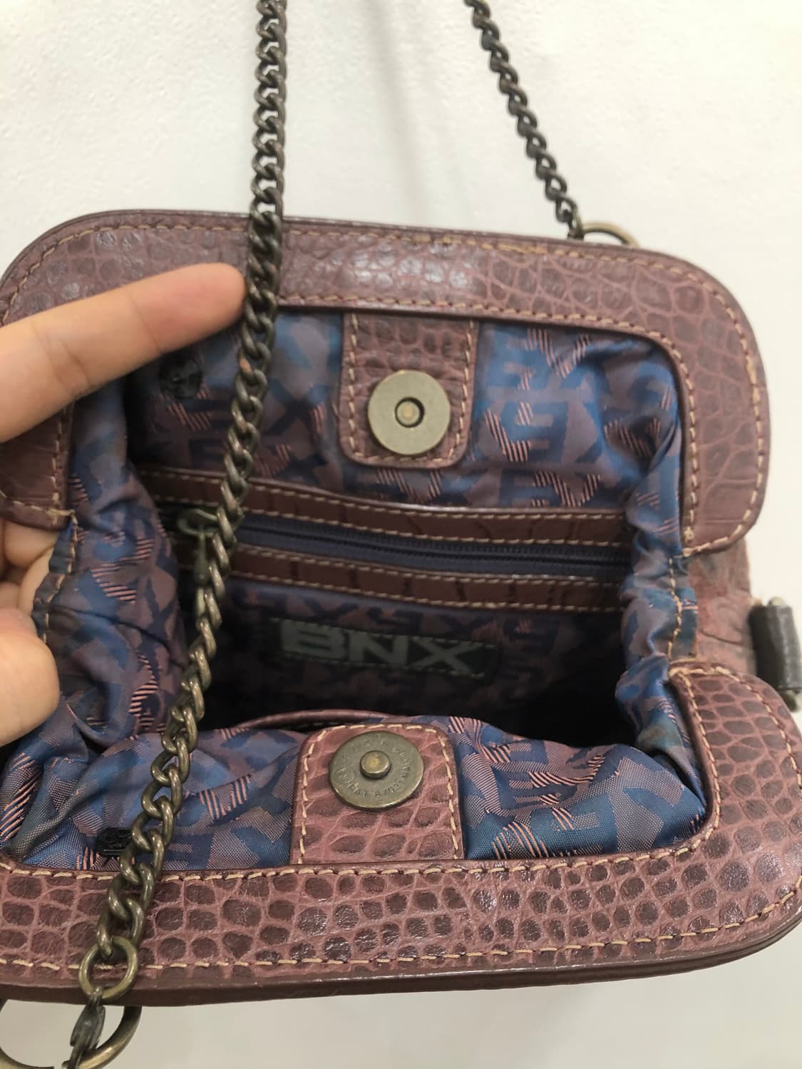 BNX pattern mini chain pouch bag 상품이미지5