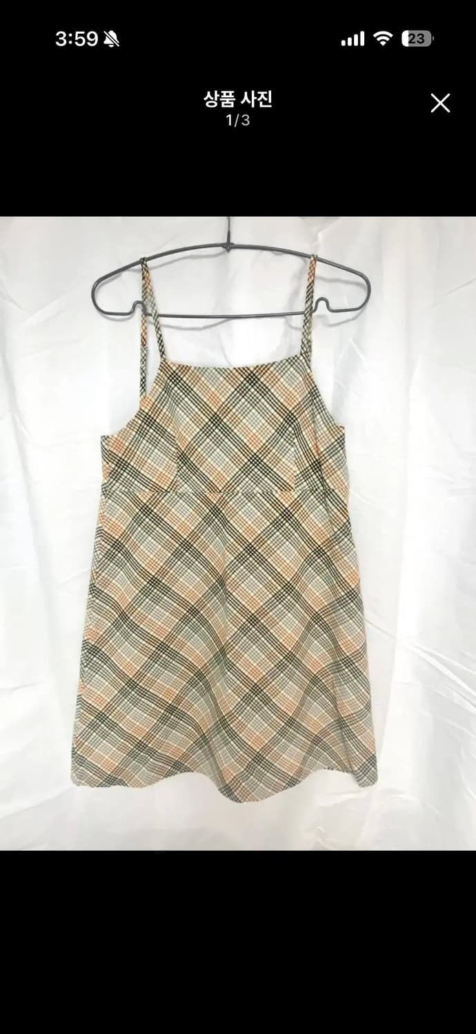 [새제품] 체크 뷔스티에 원피스 상품이미지1