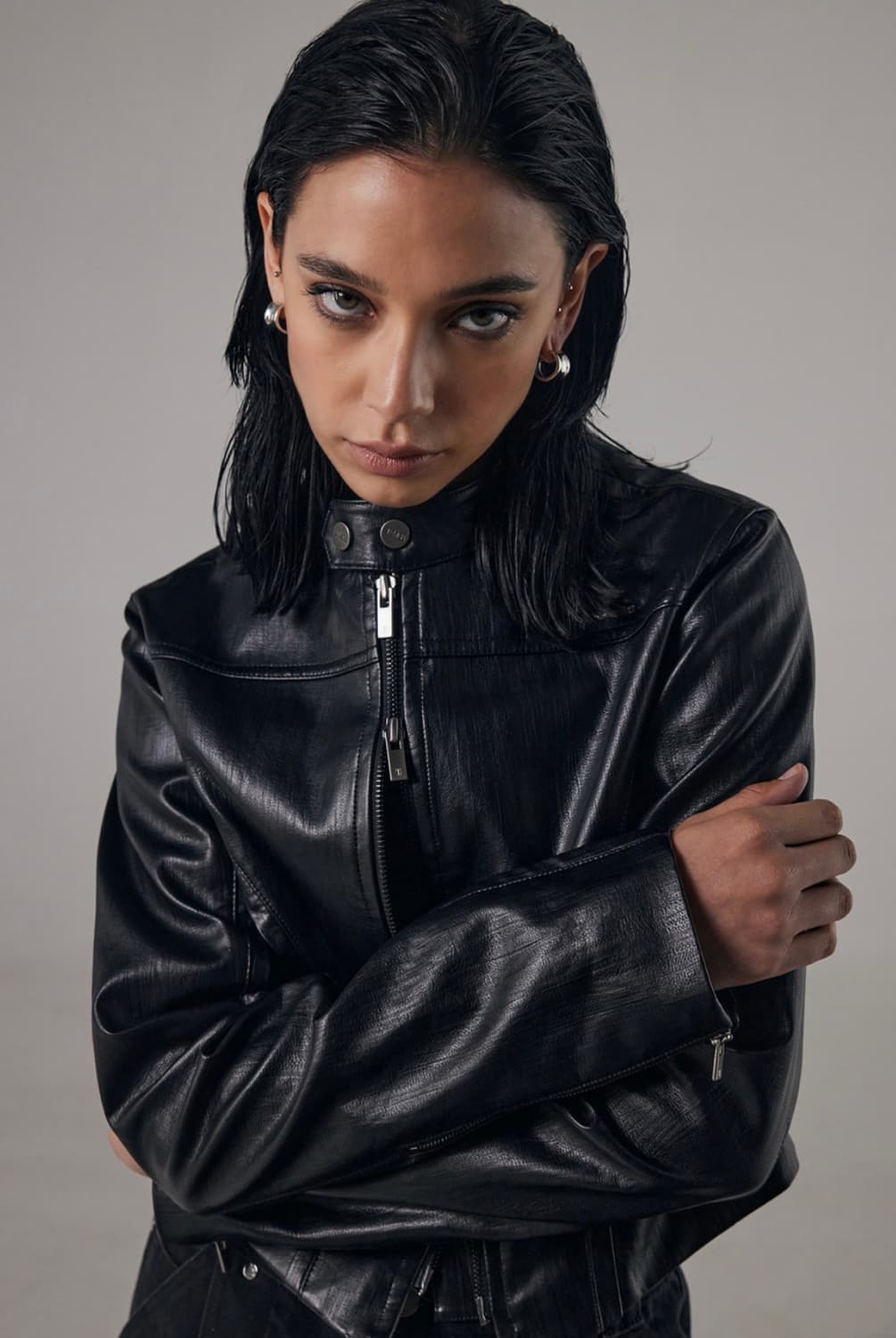 트리밍버드 레더 바이커 자켓 상품이미지3