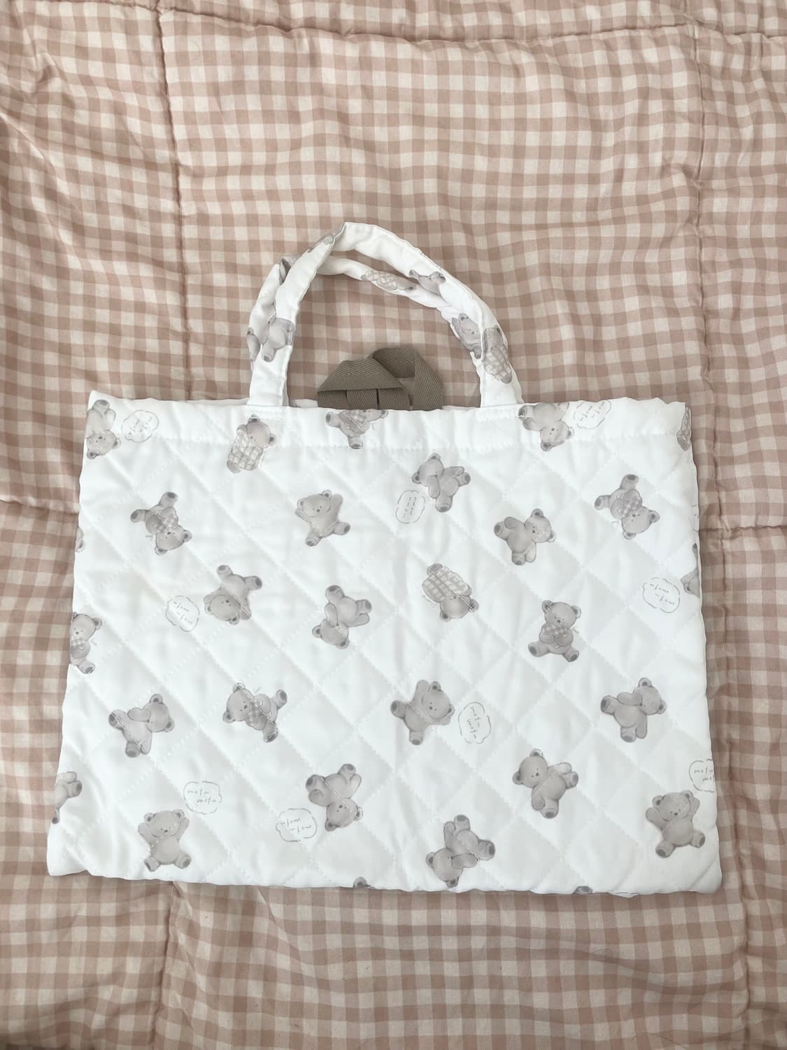 모리걸 빈티지 곰돌이 토트백 🤍🤎🐻 상품이미지2