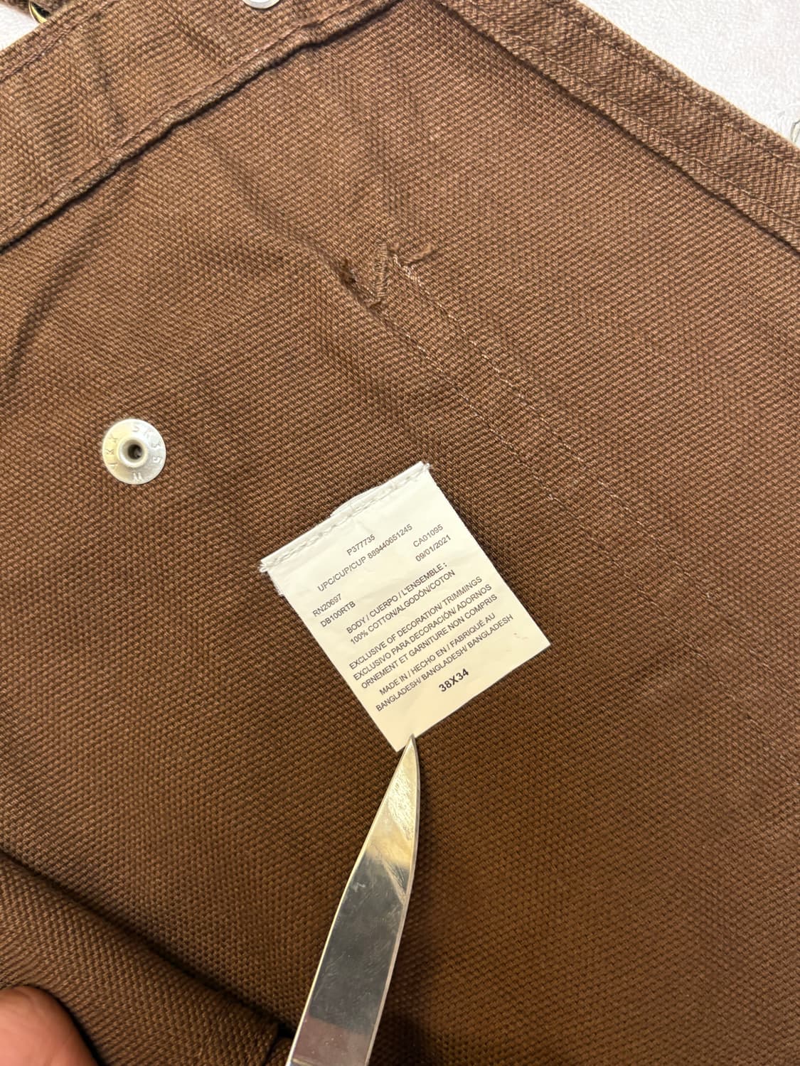 [38x34] 디키즈 오버롤 브라운 상품이미지7