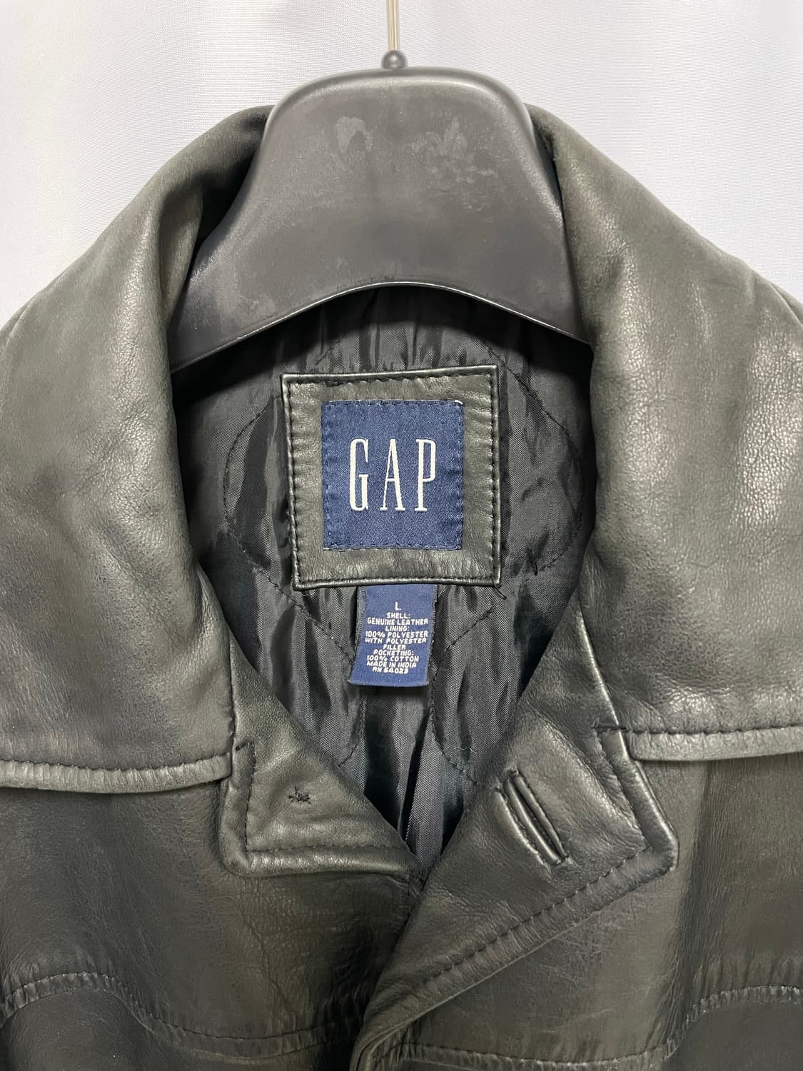 [D.O Archives] 90s 올드갭 레더 카코트 블랙(L) 상품이미지3