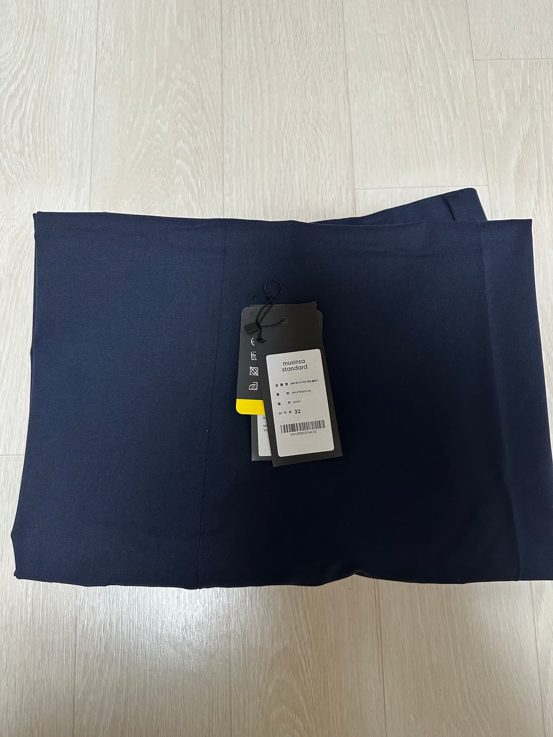 무신사 슈퍼 와이드 히든 밴딩 슬랙스 [네이비] 상품이미지3