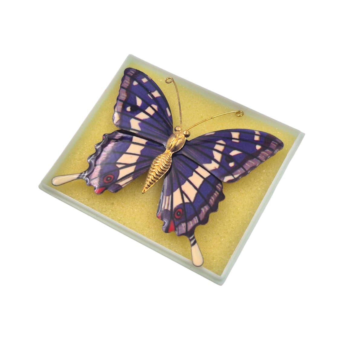 70s 일본 엔틱 황제 나비 빅 브로치 상품이미지2