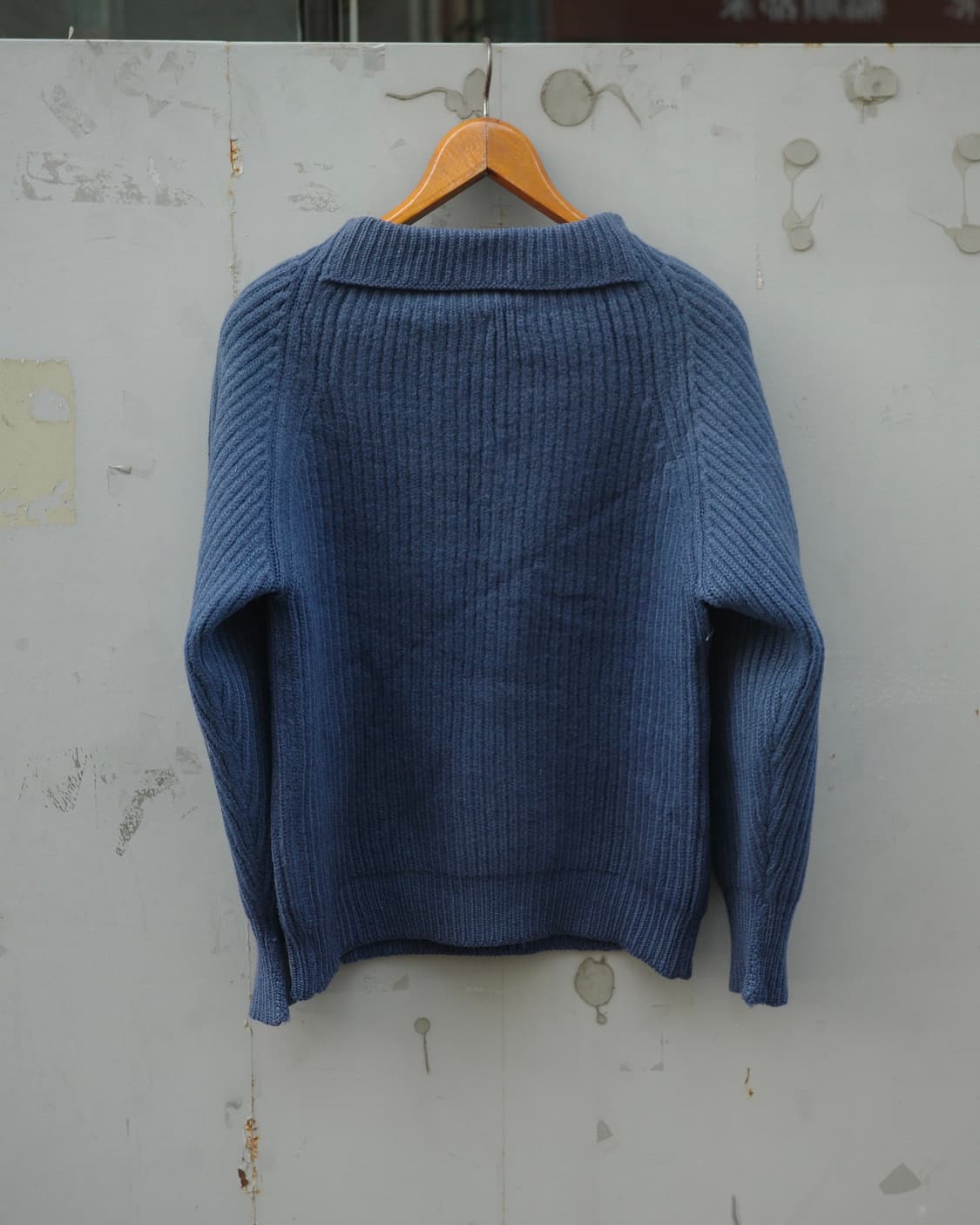 70s Holt Renfrew 스퀘어 폴드넥 피셔맨 니트 상품이미지4