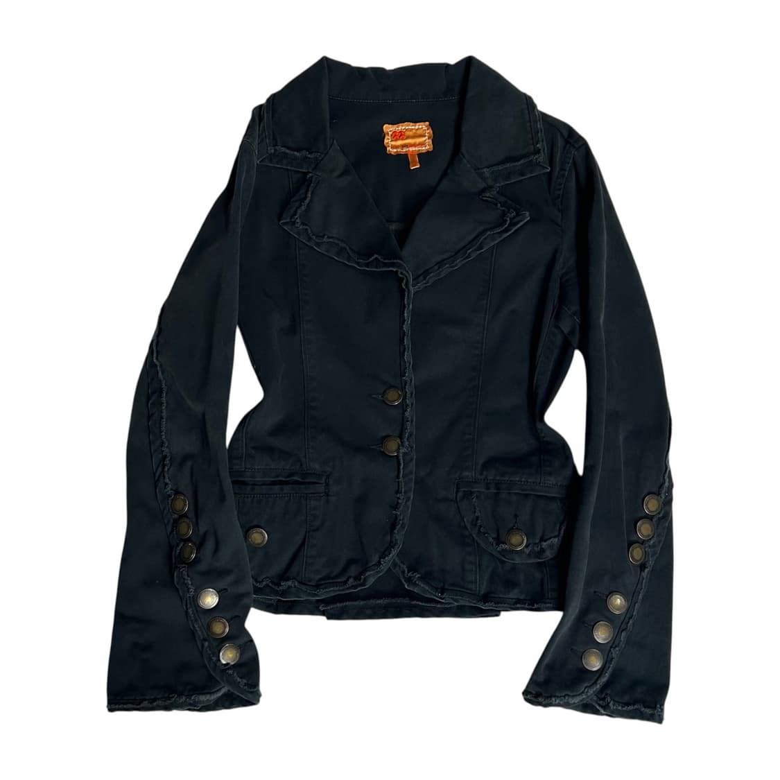 [TWILL TWENTY TWO] 컷오프 디테일 블랙 자켓 상품이미지1