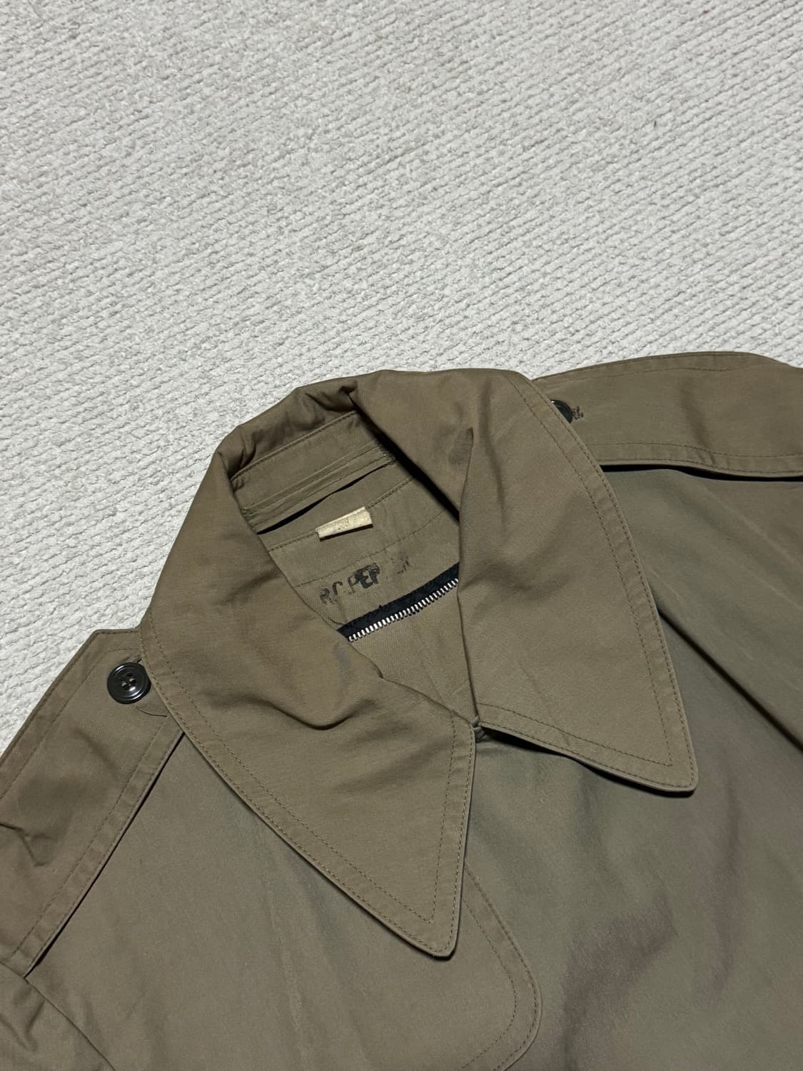 80s USA 밀리터리 올웨더 트렌치코트 L 상품이미지5