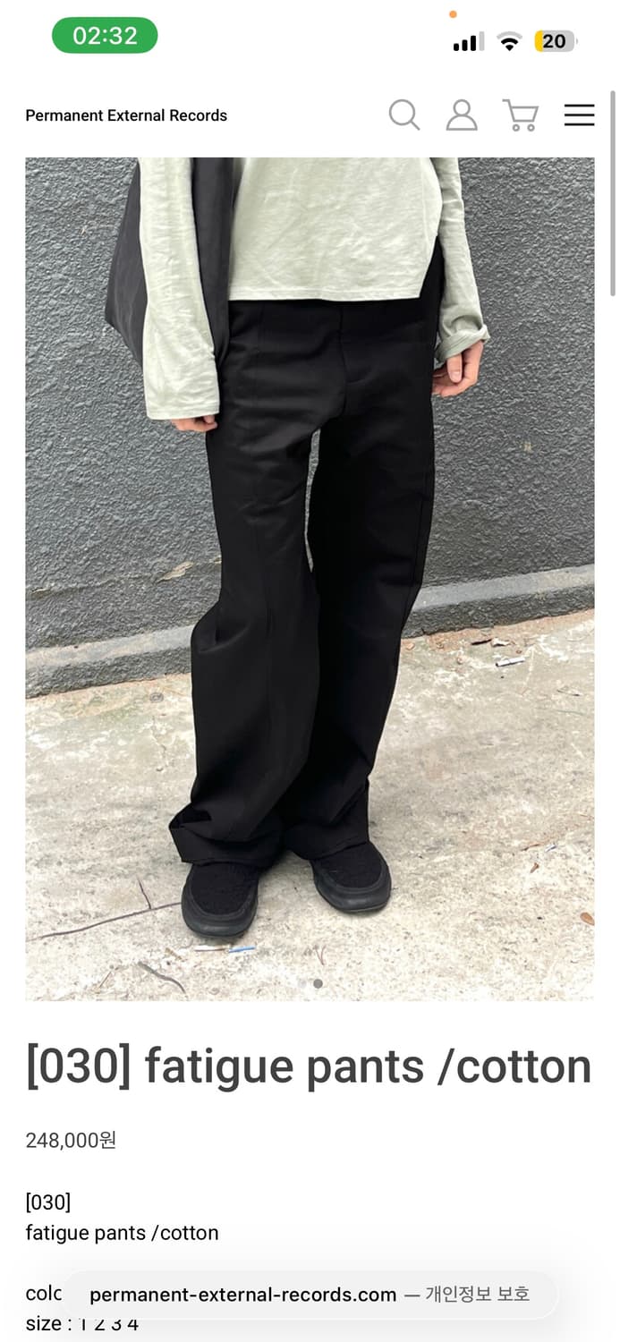 fatigue pants /cotton /1size 상품이미지1