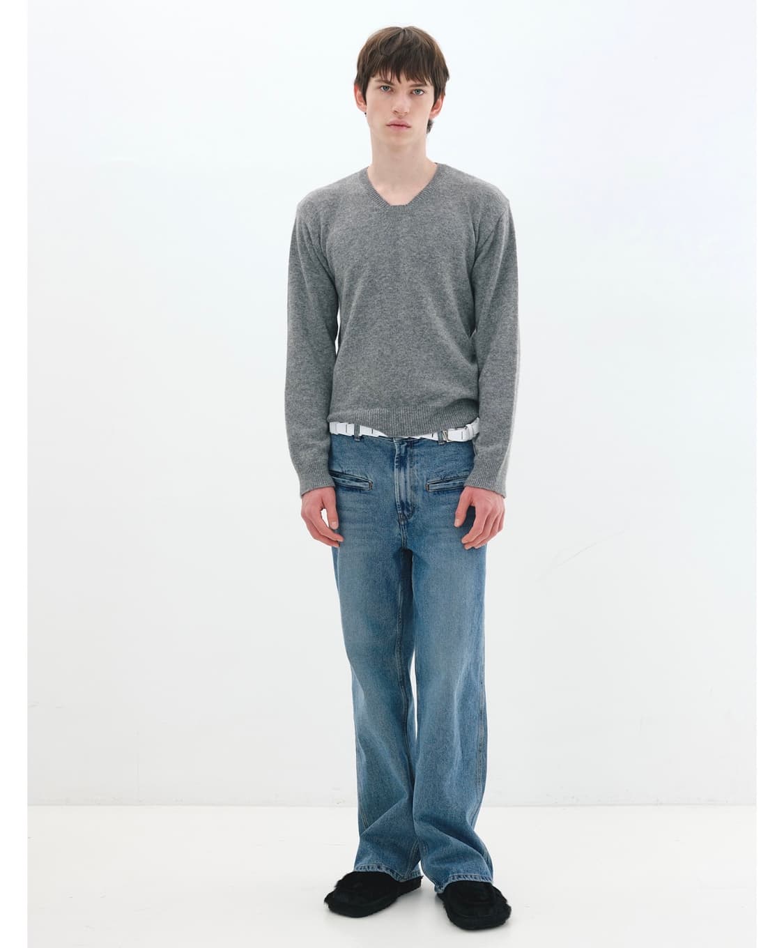 아이엘(AIEUL) / RECT 니트 (그레이) / 50 상품이미지1