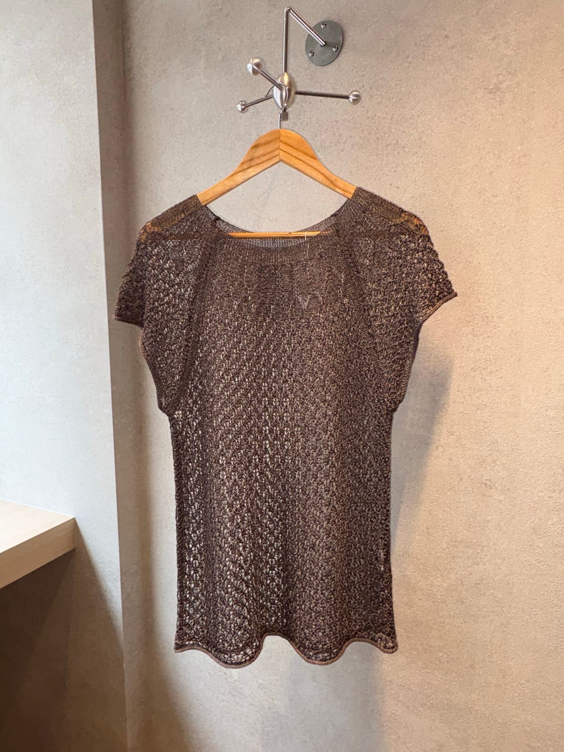 Sheer knit top 상품이미지1