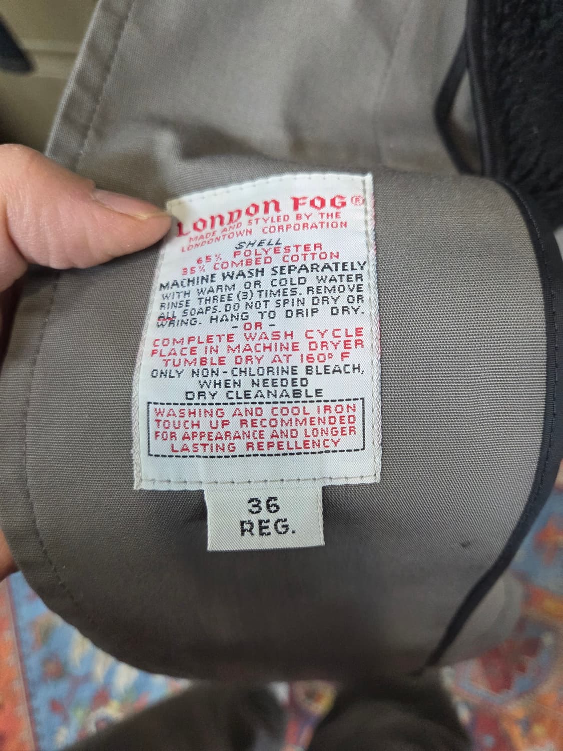 런던포그 안감플리스 분리형 싱글코트 m L 그레이  상품이미지5