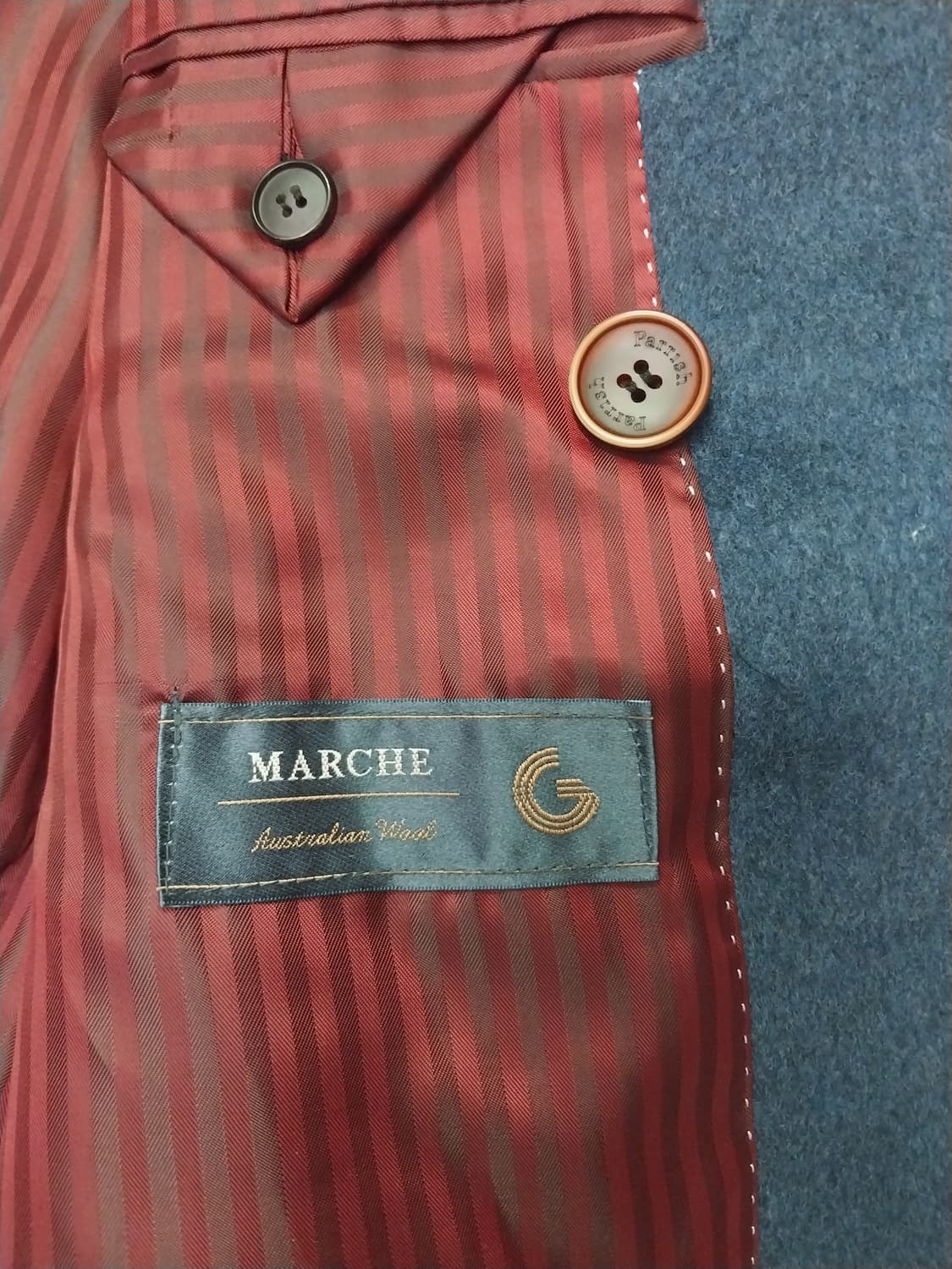 parrish 테일러메이드 블루 더블 브레스트 피코트 상품이미지3