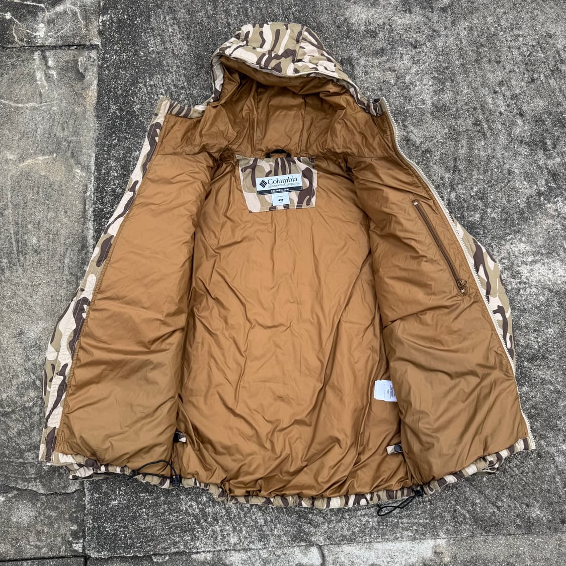 [L] 콜롬비아 카모패턴 후드 패딩 상품이미지2