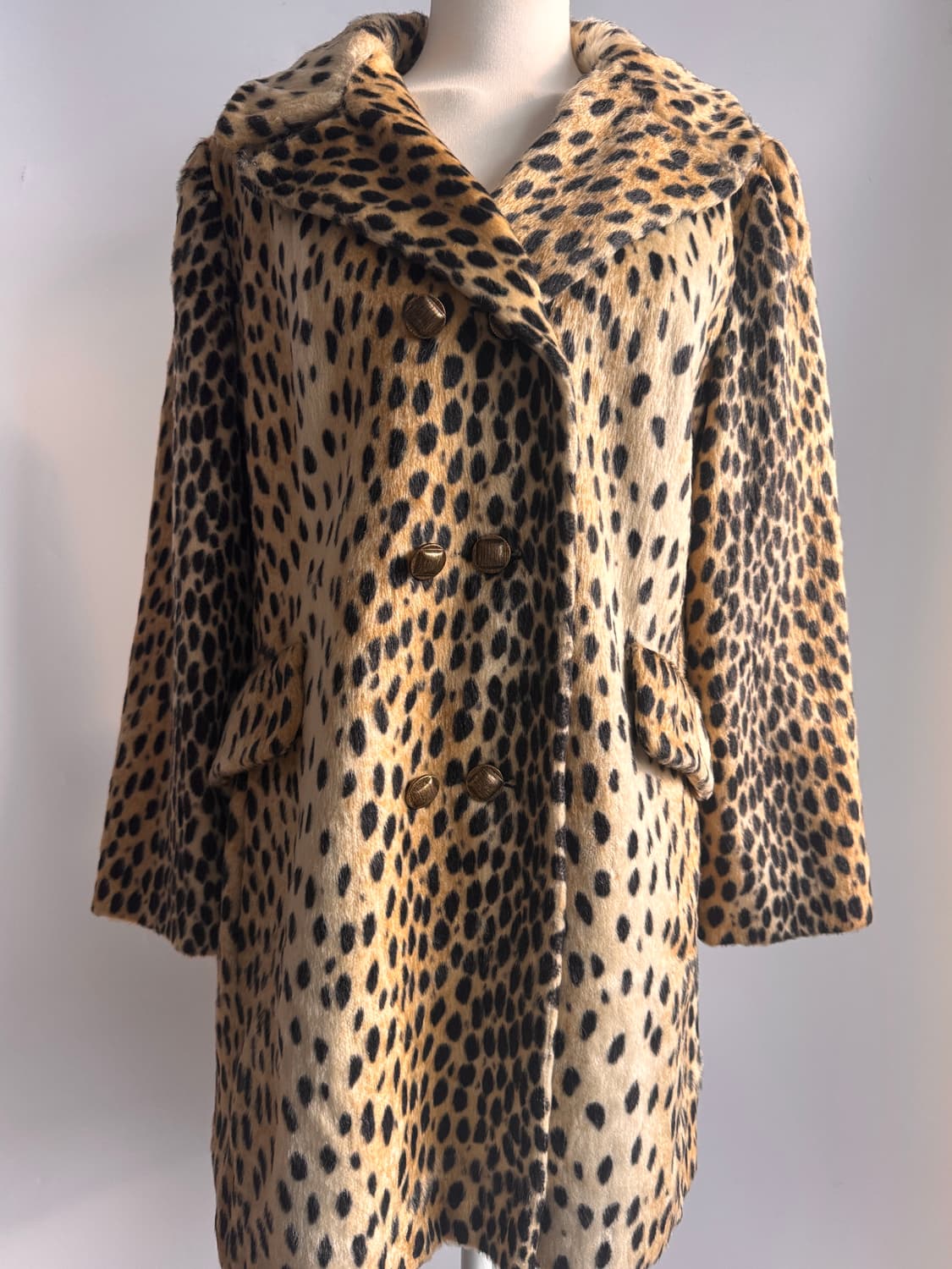 일본빈티지 호피 퍼 롱코트 오네갸루 긱시크  상품이미지1