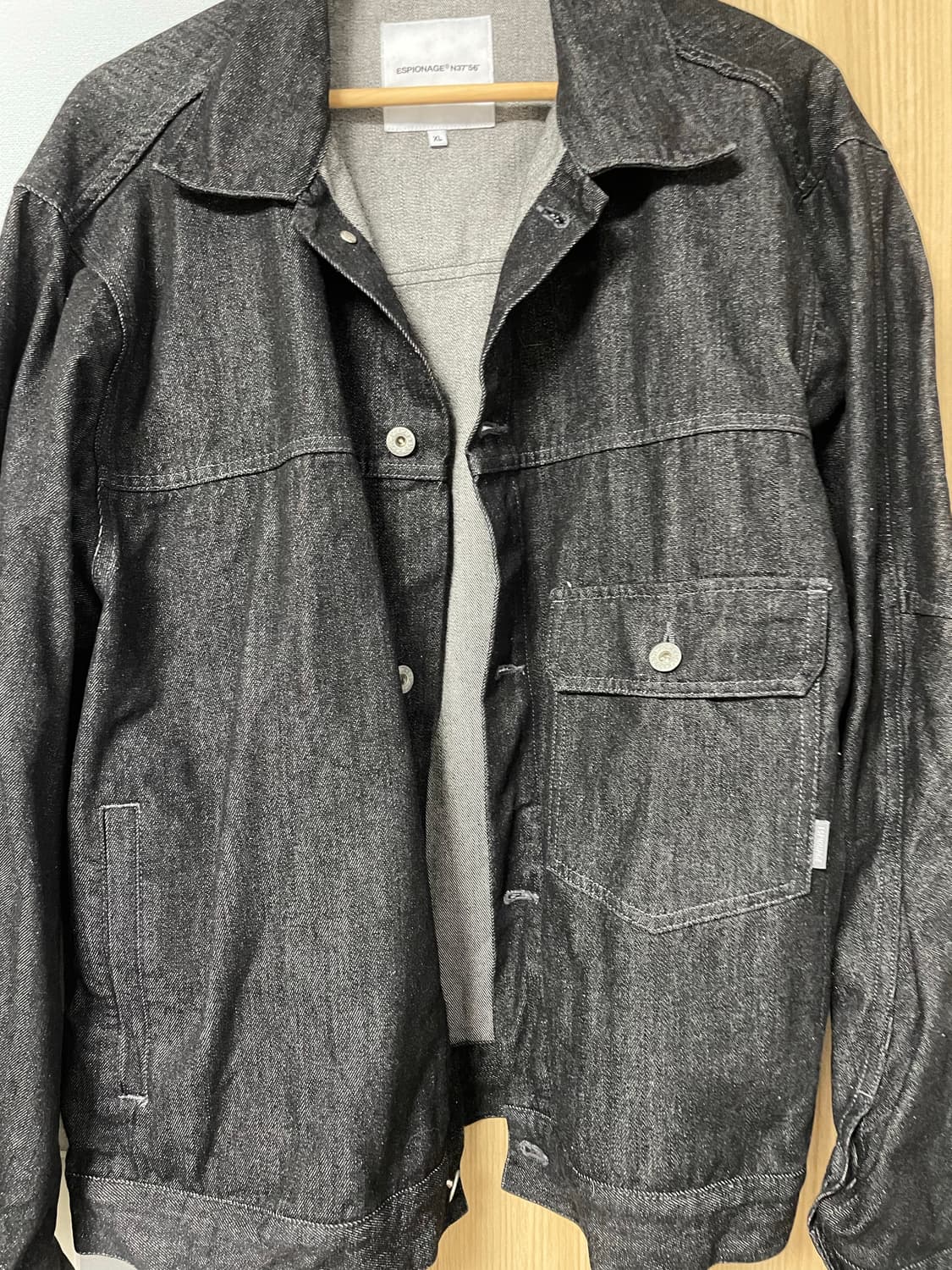 espionage relaxed denim jacket black 상품이미지2
