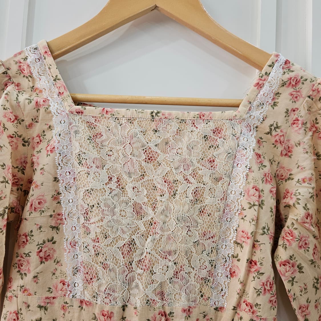 로즈 플라워 레이스 스퀘어넥 원피스 상품이미지3