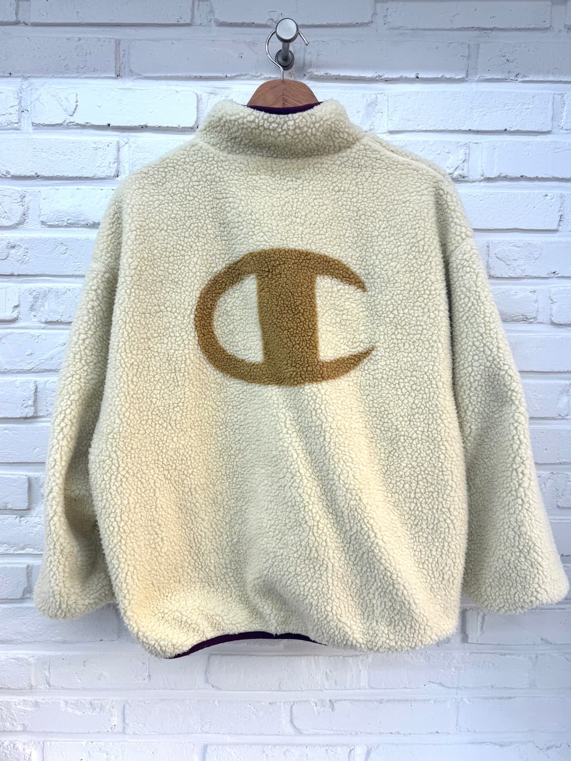 챔피온 아이보리 옐로우 리버시블 후리스  상품이미지7