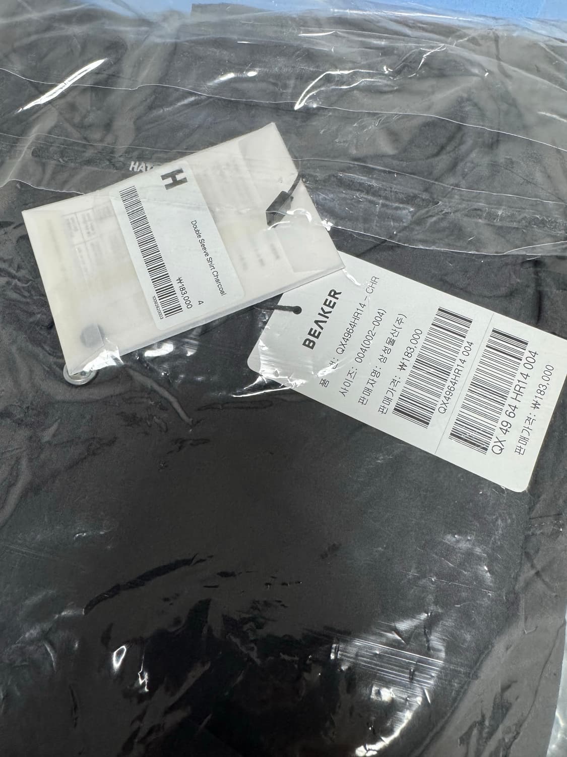 [새상품] 해칭룸 더블 슬리브 셔츠 차콜 3(L), 4(XL) 상품이미지8