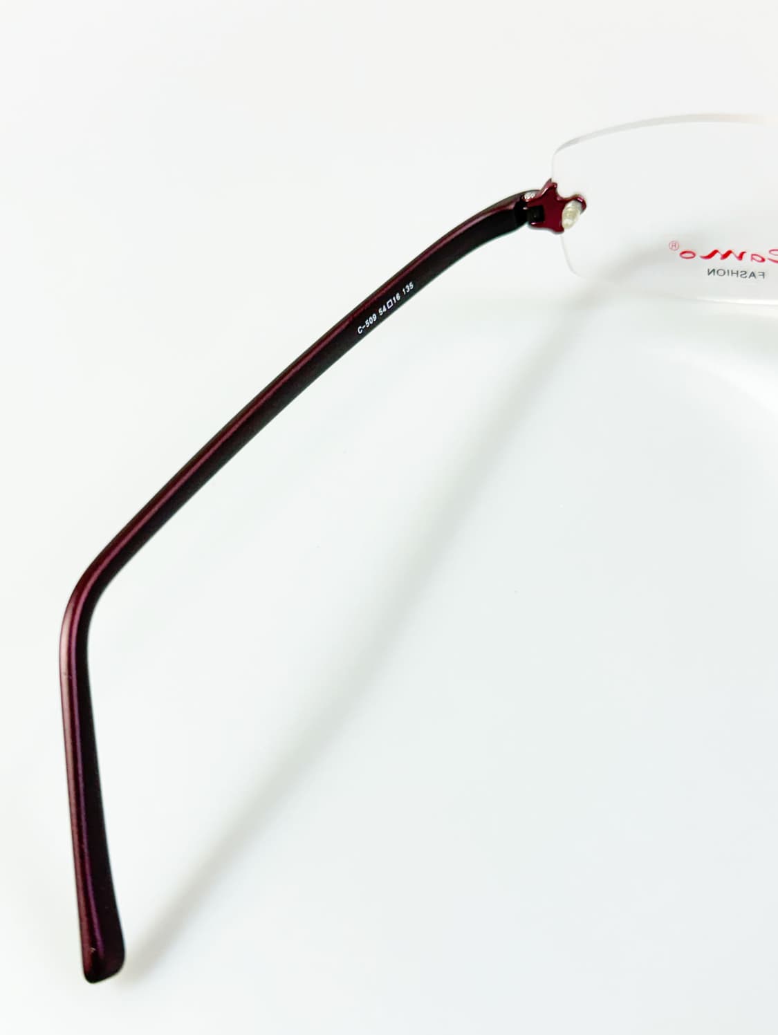 CAMO FASHION 무테 스퀘어 버건디 메탈 빈티지 안경 상품이미지7