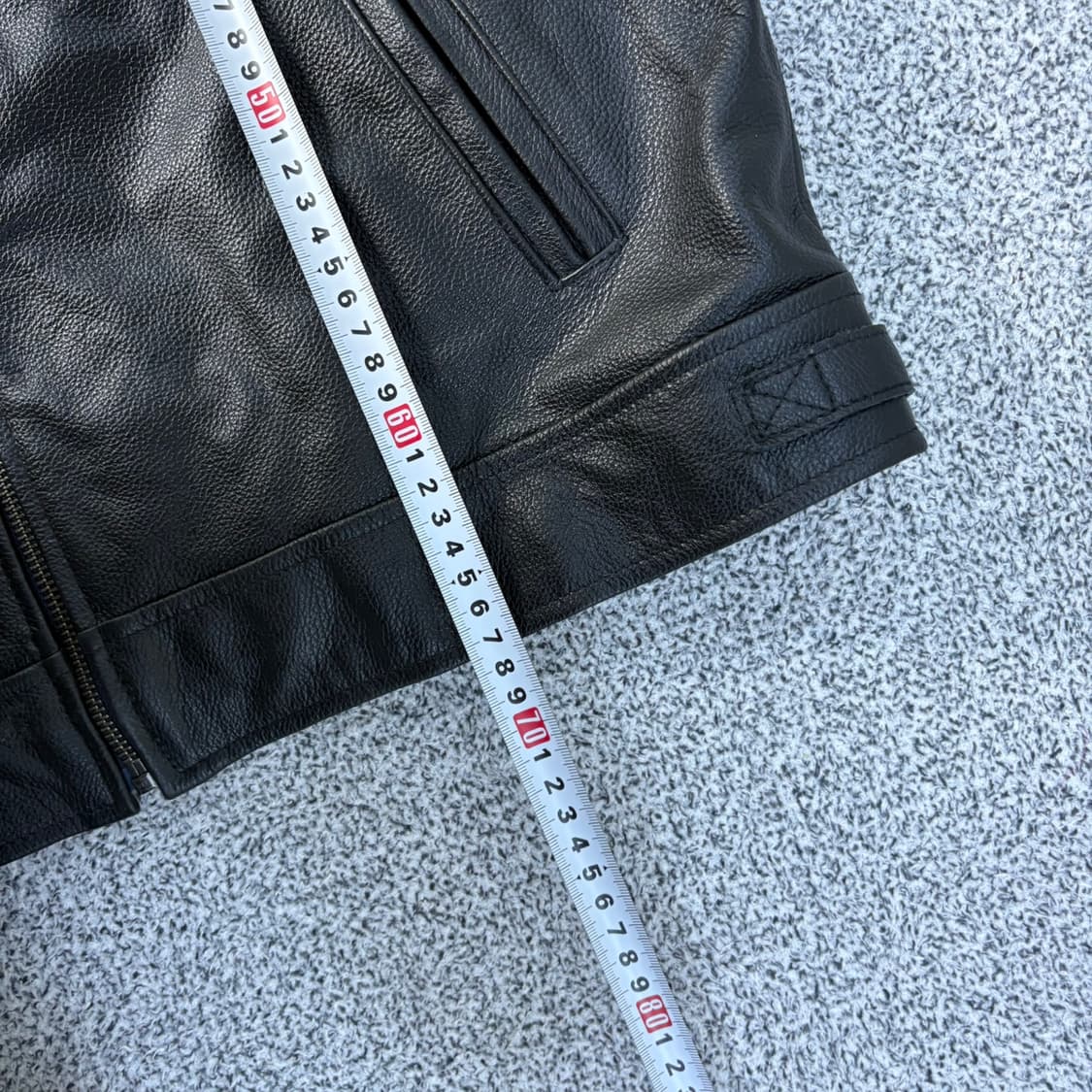 실측 빈티지 남성 천연 가죽 봄버 자켓 0413J 상품이미지7