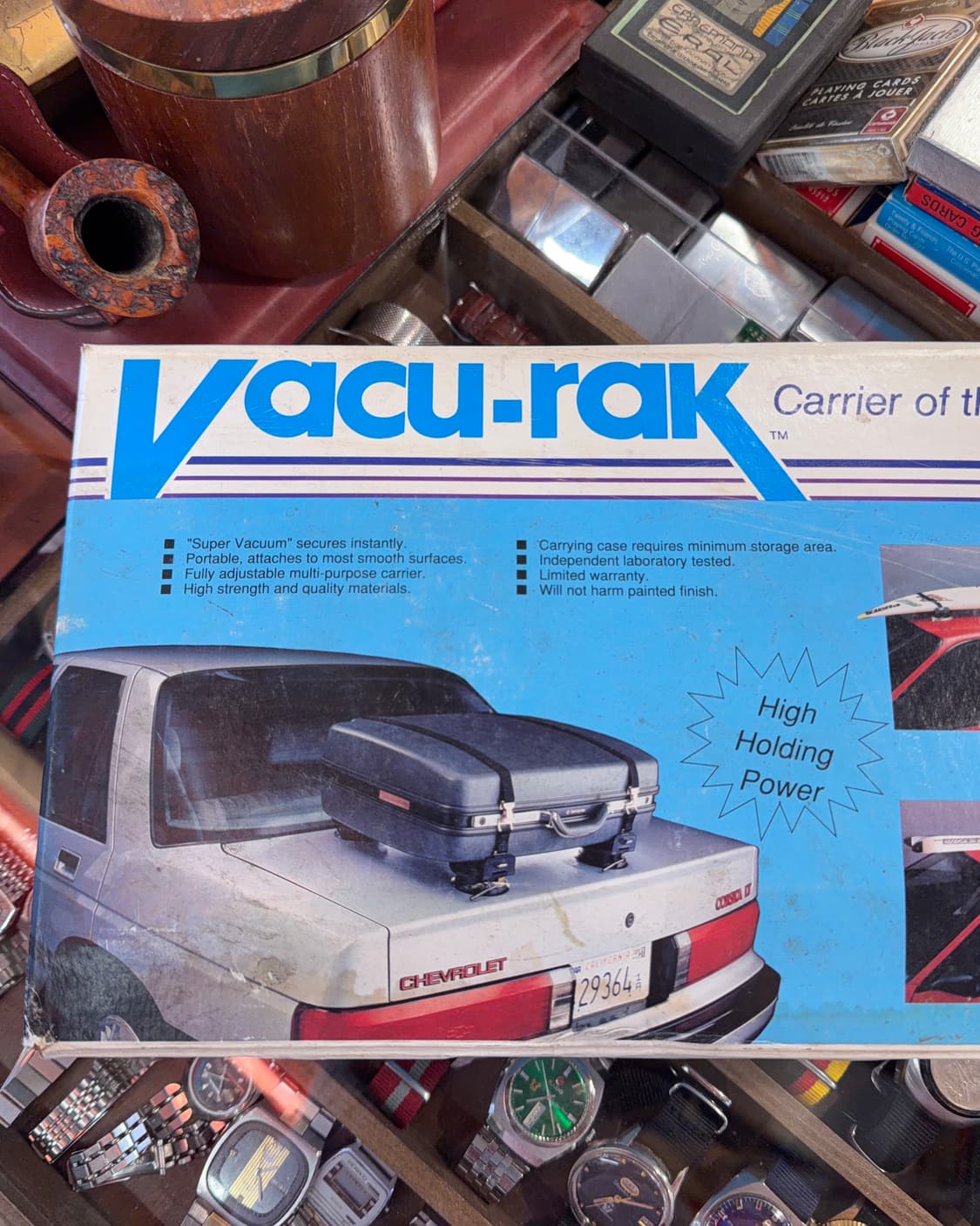 빈티지 소품 Vacu-Rak 브랜드 진공 차량 탑 랙 캐리어 상품이미지1