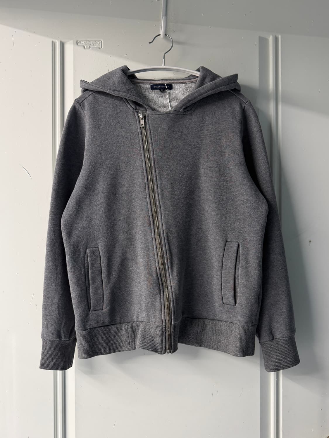 일본빈티지 그레이 사선 후드집업 상품이미지2