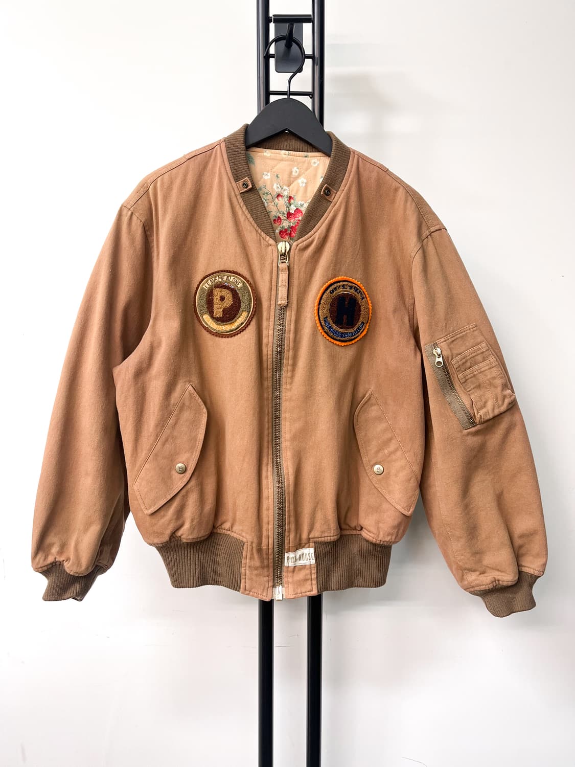 핑크하우스 플로럴 퀼티드 라인 봄버 자켓 상품이미지1