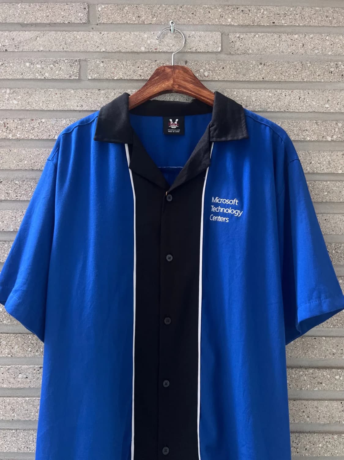 [L]90's USA 빈티지 마이크로소프트 테크놀로지 센터 볼링 셔츠 상품이미지1