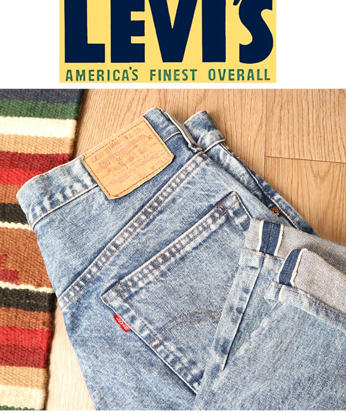 일본판 80s LVC LEVIS 리바이스 502 빅E 셀비지데님 상품이미지1