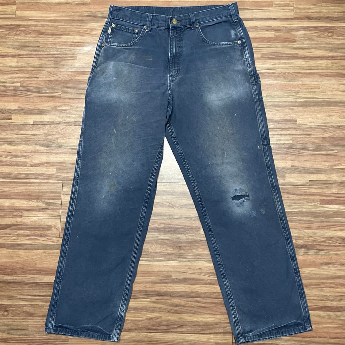 칼하트 싱글니 카펜터 디스 워크팬츠 네이비 nvy 34 상품이미지1