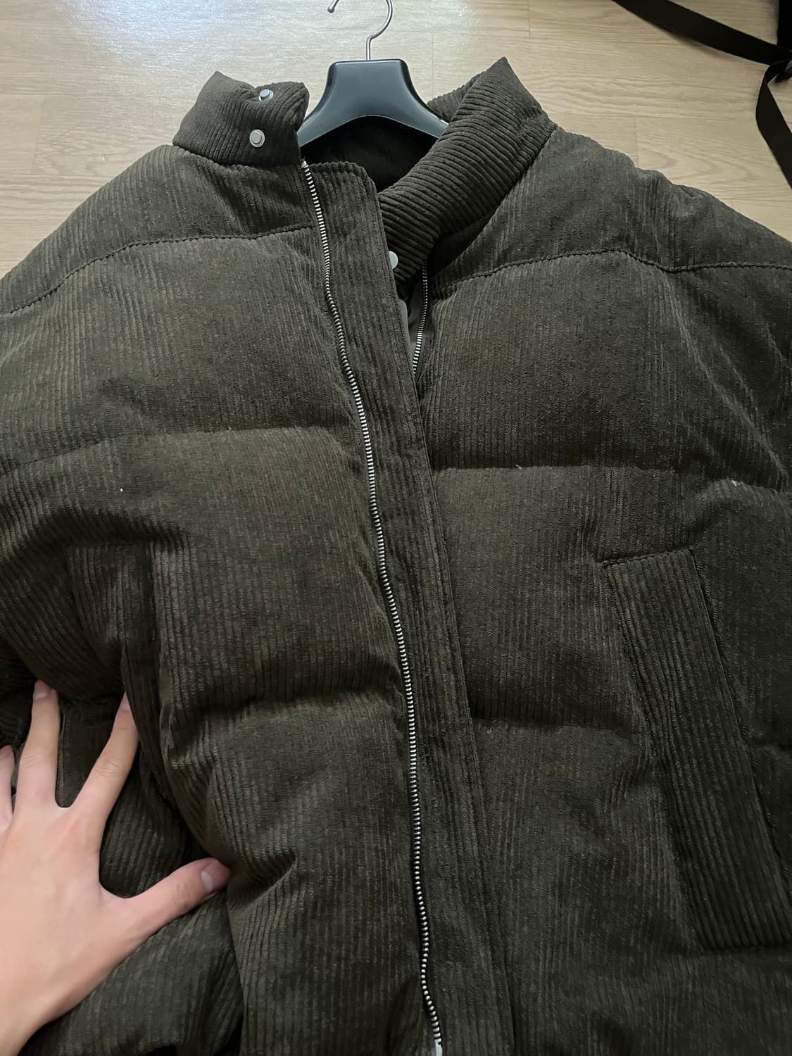 키뮤어 코듀로이 패딩 카키 XL  상품이미지4