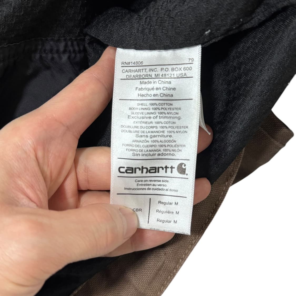 칼하트 빈티지 브라운 코튼 자켓 상품이미지7