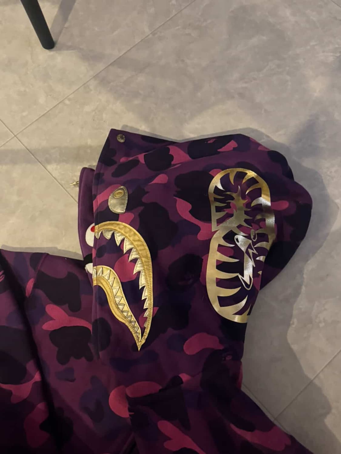 베이프 컬러카모 후드집업 로얄퍼플 상품이미지2