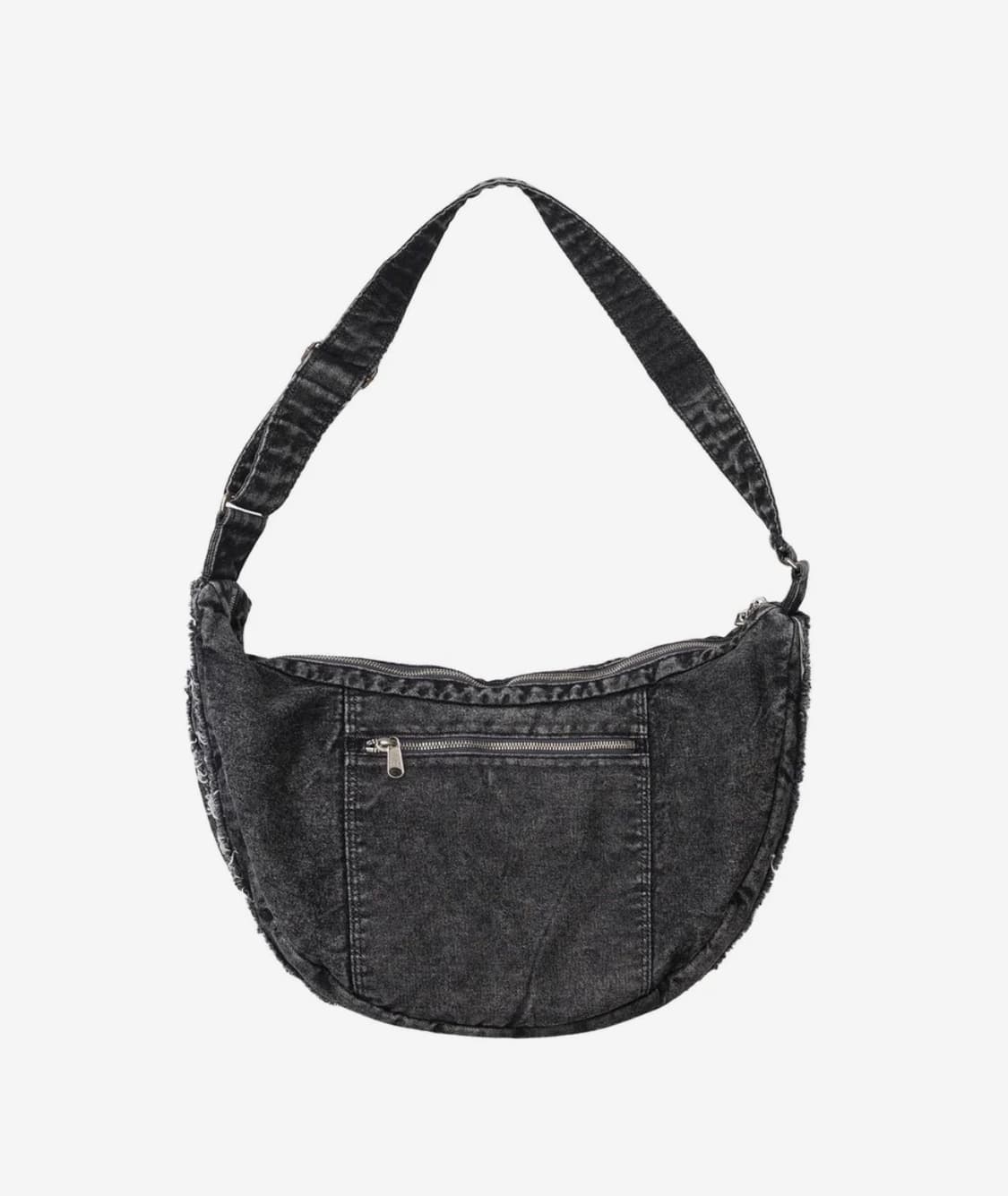 이우가마카라스 Washed Denim Shoulder Bag (Black 상품이미지2