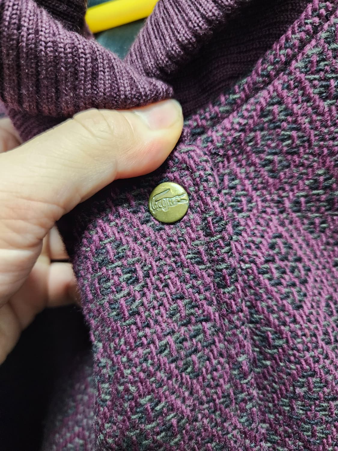 라코스테 버건디 올드스쿨 모직 블루종 상품이미지3