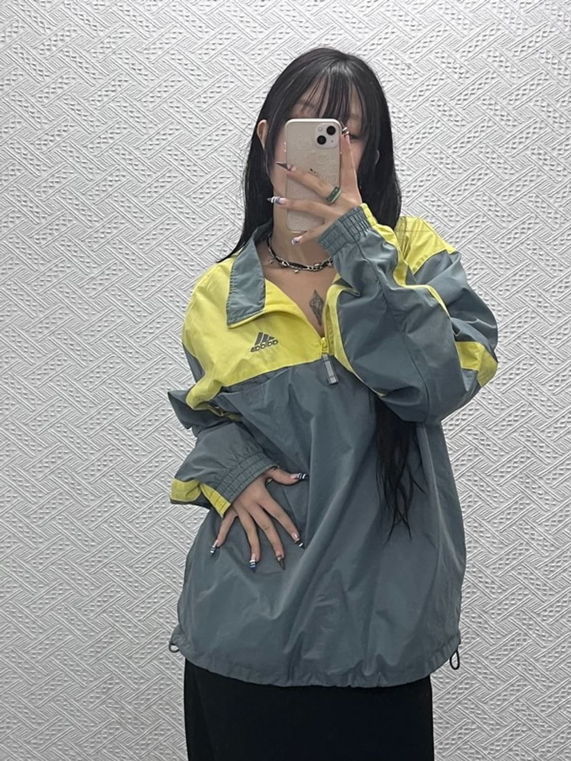 아디다스 올드스쿨 테크웨어 배색 바람막이 아노락 M C07744 상품이미지2