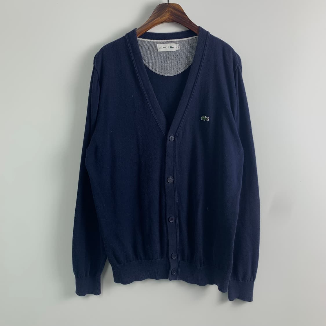 라코스테 자수로고 네이비 니트 가디건 상품이미지2