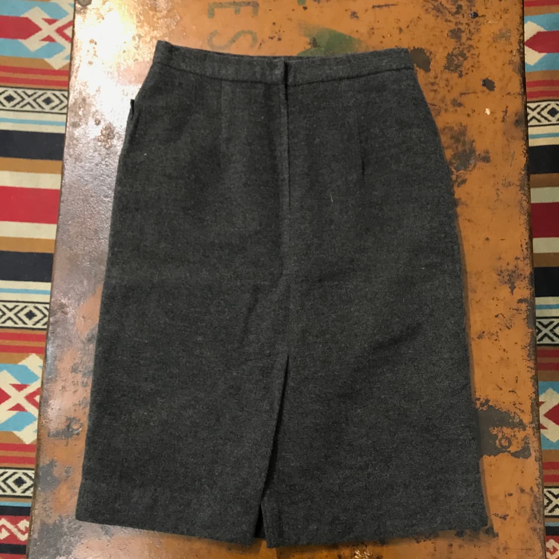 VTG 빈티지 차콜 H 라인 모직 스커트  상품이미지2
